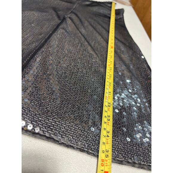 White House Black Market Sequin Mesh Overlay Dress Size 8 Like New - Picture 4 of 5